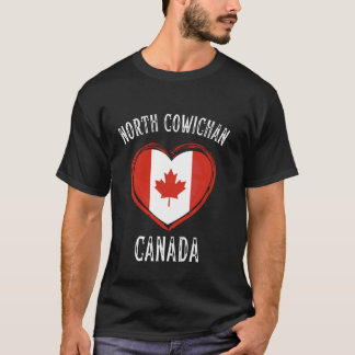 Kanada-Flagge Herz North Cowichan City T-Shirt
