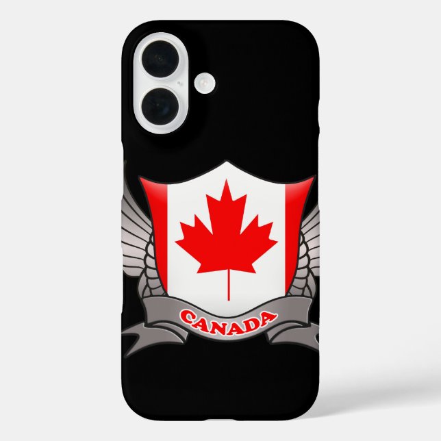 Kanada-Flagge iPhone 16 Hülle (Rückseite)