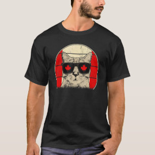 Kanada Flagge Kanadische Cat-Sonnenbrille Männer F T-Shirt
