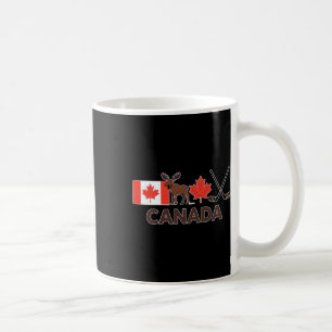 Kanada-Flagge Kanadisches Ahornblatt Hirsch Eishoc Kaffeetasse
