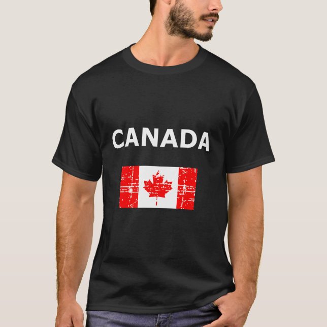 Kanada Flagge: Kanadisches Ahornblatt T-Shirt (Vorderseite)