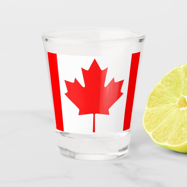 Kanada Flagge Keepake Souvenir Canadian Ahornleaf Schnapsglas (Vorderseite)