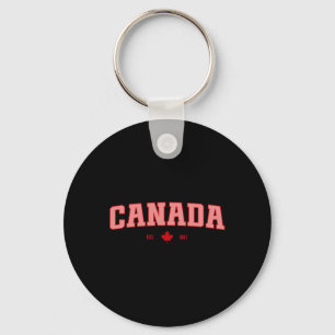 Kanada-Flagge Liebe Retro Canada Day Ahornblatt Es Schlüsselanhänger