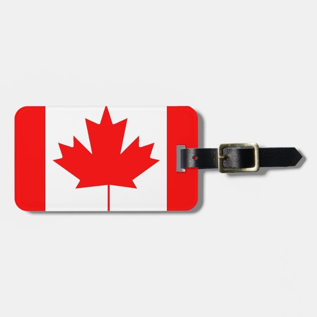 Kanada-Flagge, mit Namen, Adresse... Gepäckanhänger (Vorderseite horizontal)