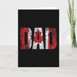Kanada-Flagge Papa T-Shirt Retro Vatertag Daddy Karte