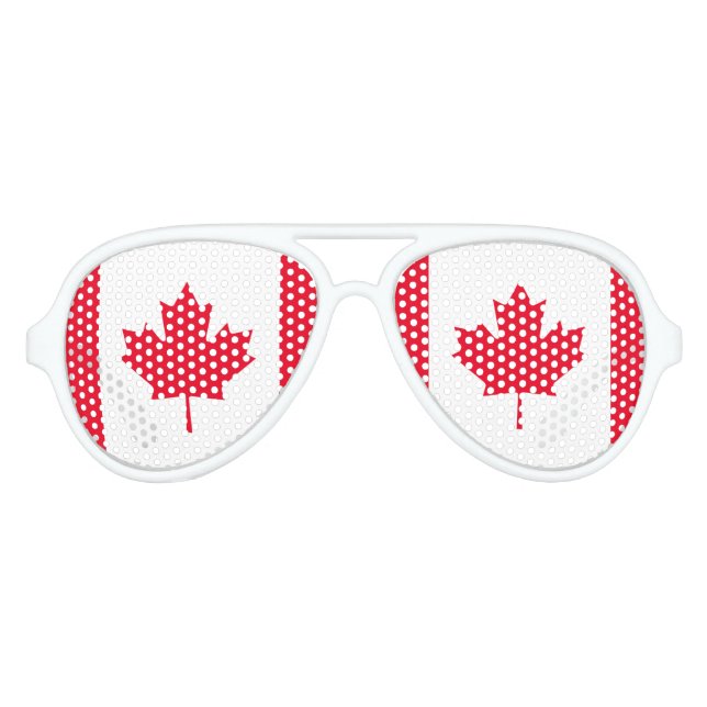 Kanada-Flagge Partybrille (Vorderseite)