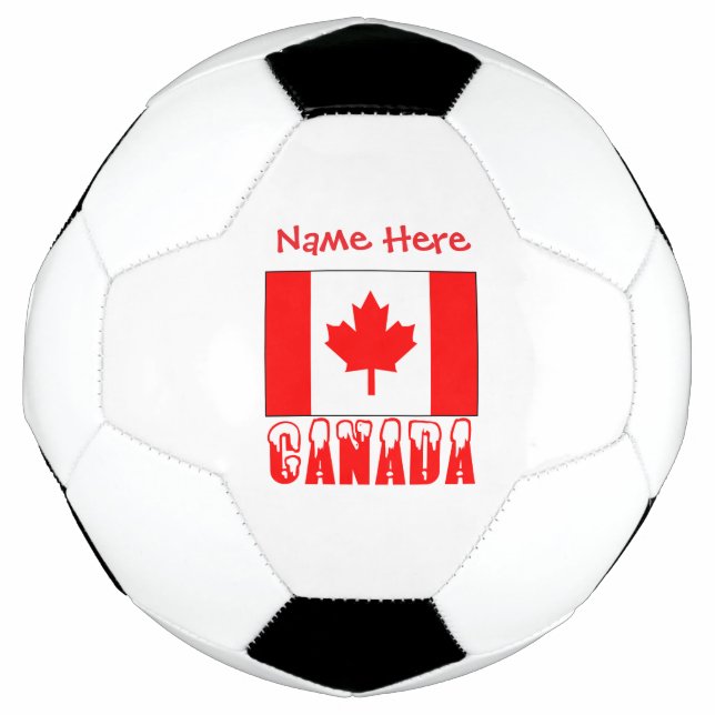 Kanada Flagge Personalisiert Fußball (Vorderseite)