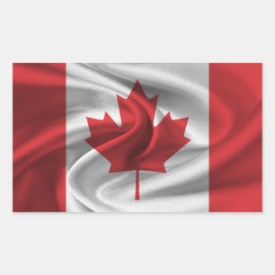 Kanada-Flagge Rechteckiger Aufkleber
