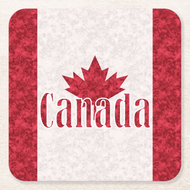 Kanada, Flagge Rechteckiger Pappuntersetzer (Vorderseite)