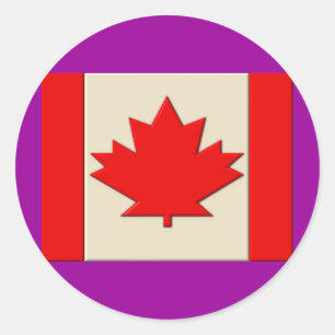 Kanada-Flagge Runder Aufkleber
