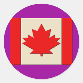 Kanada-Flagge Runder Aufkleber