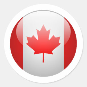 Kanada-Flagge Runder Aufkleber