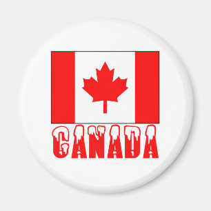 Kanada-Flagge Schnee bedeckt Wort Magnet