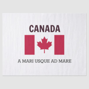 Kanada - Flagge und Motto Seidenpapier