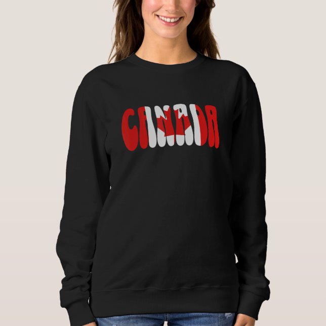Kanada-Flagge Urlaubs-Souvenir Kanadisch Nordameri Sweatshirt (Vorderseite)