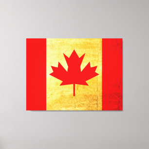 Kanada-Flagge Vintage 2 Leinwanddruck