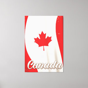 Kanada-Flagge Vintage-Reiseposter Leinwanddruck
