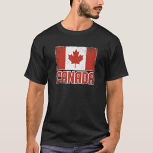 Kanada-Flagge Vintage Retro Land kanadischer Stolz T-Shirt