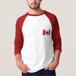 Kanada-Flagge Vintager Grunge T - Shirt mit drei