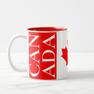 Kanada-Flagge Zweifarbige Tasse