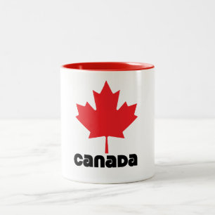 Kanada-Flagge Zweifarbige Tasse