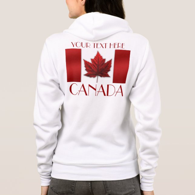 Kanada-Flaggen-Jacken-personalisierte Hoodie (Rückseite)