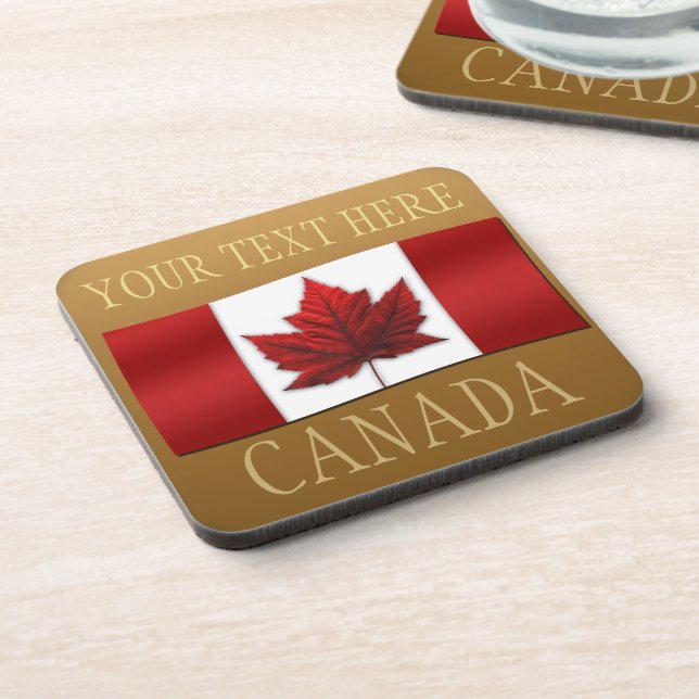 Kanada Flaggen Untersetzer Custom Canada Untersetz (Linke Seite)