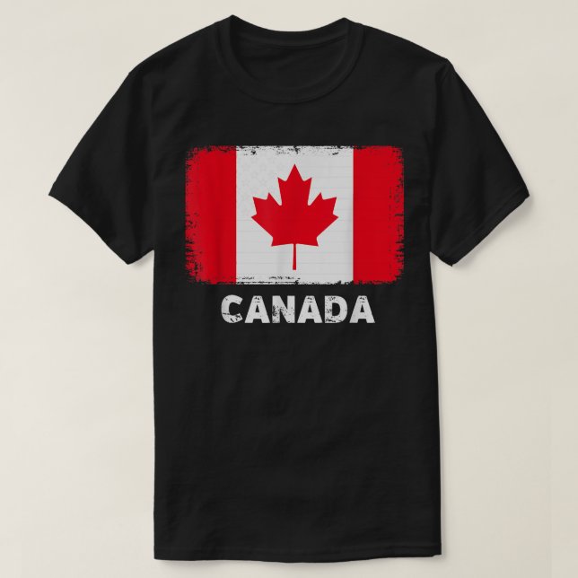 Kanada Flaggen Unterstützung Kanadischer Menschen  T-Shirt (Design vorne)
