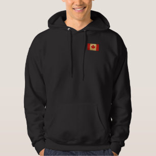 Kanada Flaggen Vintages Design Männerschwarz Hoodie