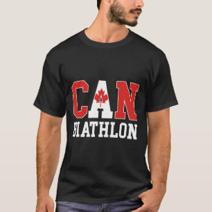 Kanada Flaggenbiathlonist - Canadian Can Biathlon T-Shirt