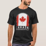 Kanada-Flaggenemblem gestört Vintag T-Shirt<br><div class="desc">Kanada Not leidendes Emblem mit der Flagge und dem Wappen.</div>