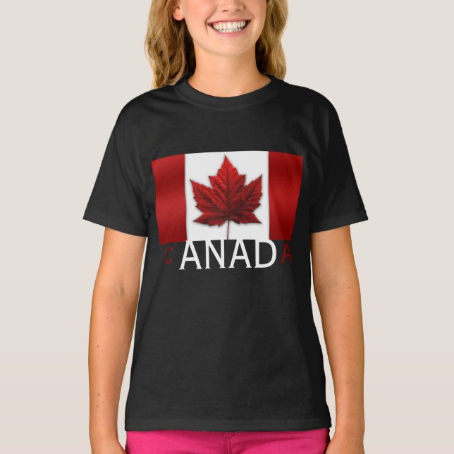 Kanada Flaggenkid-T - Shirt Kanada Öko-freundliche (Vorderseite)