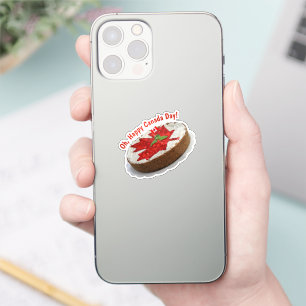 Kanada-Flaggenkuchen Ahornblatt Aufkleber