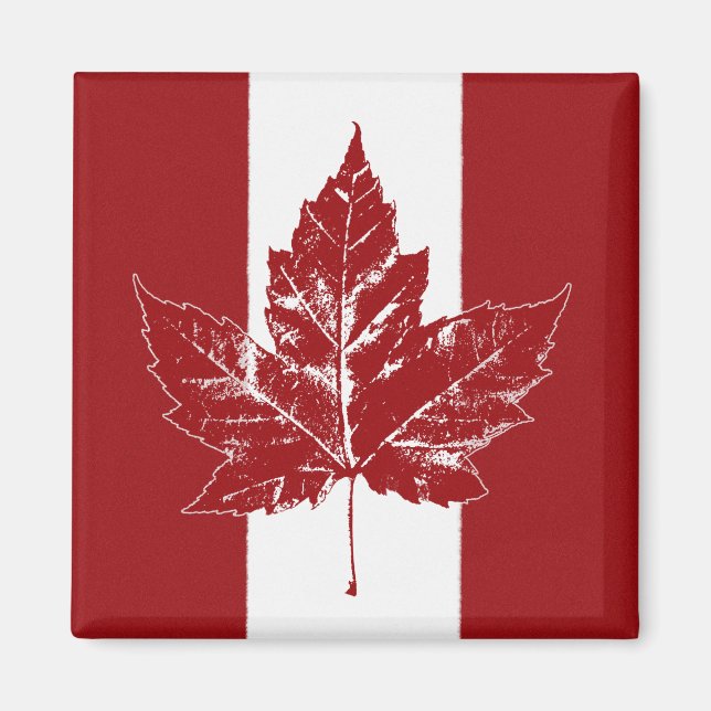 Kanada Flaggenmagnet Retro Kanada Ahornleaf Magnet (Vorne)