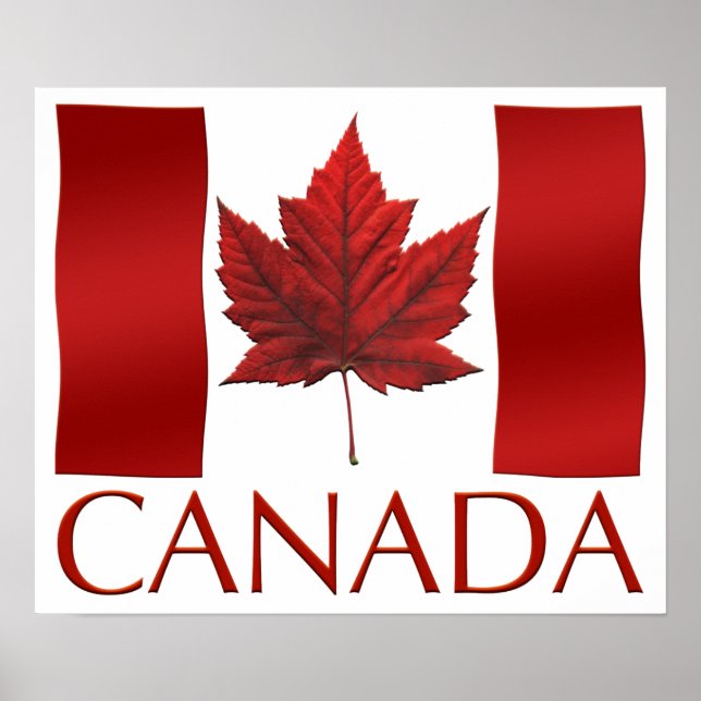 Kanada Flaggenplakat Kanada Flagge Souvenirkunst P Poster (Vorne)