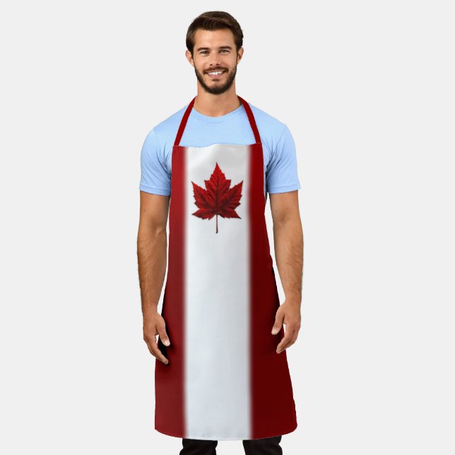 Kanada Flaggenstaaten Schürze Kanada Ahornleaf Sou (Getragen)