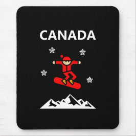 Kanada Flying Red Snowboarder Color Mousepad