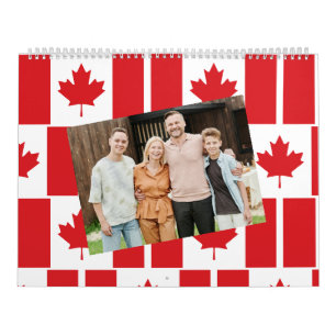 Kanada   Foto kanadisches Flaggenmuster 2026 einfü Kalender