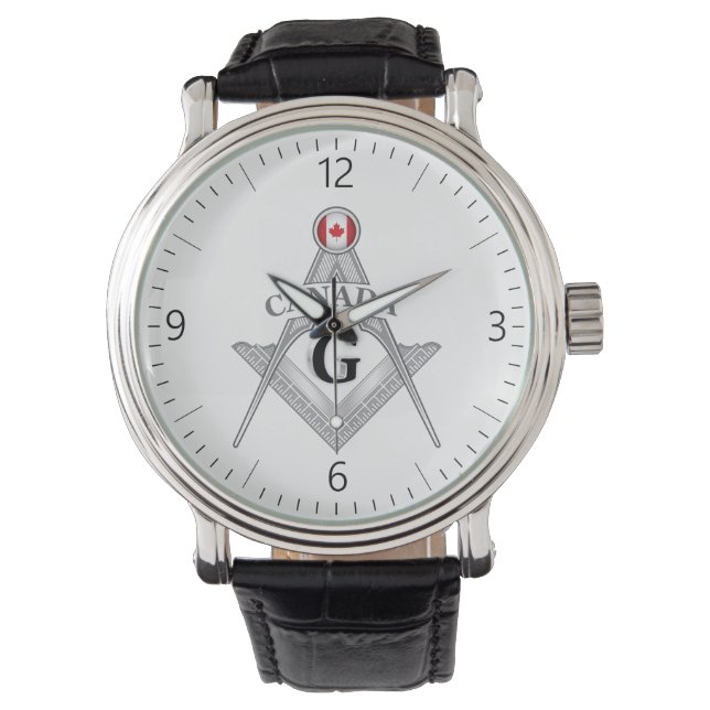 Kanada Freimaurerei Zeichen Armbanduhr (Vorderseite)