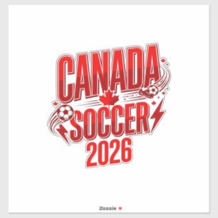 Kanada Fußball 2026 Fußball Fett Land Typografie Aufkleber