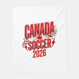 Kanada Fußball 2026 Fußball Fett Land Typografie  Fleecedecke