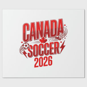 Kanada Fußball 2026 Fußball Fett Land Typografie  Geschenkpapier