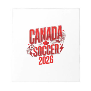 Kanada Fußball 2026 Fußball Fett Land Typografie Notizblock