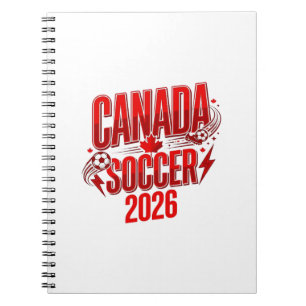 Kanada Fußball 2026 Fußball Fett Land Typografie Notizblock