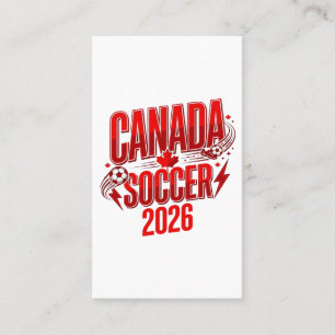 Kanada Fußball 2026 Fußball Fett Land Typografie  Visitenkarte