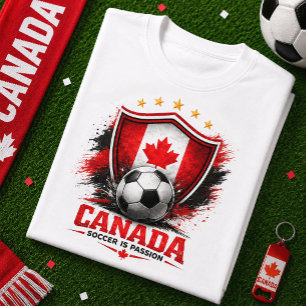 Kanada Fußball Fan Kanadische Fußball Weltmeisters T-Shirt