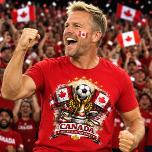 Kanada Fußball Fan Kanadische Fußball Weltmeisters T-Shirt