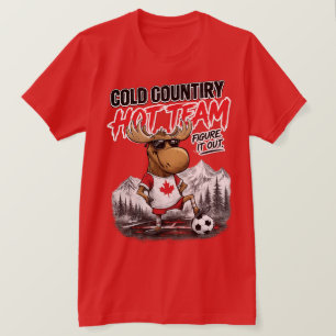Kanada-Fußballfan lustiges Elch-T-Shirt T-Shirt