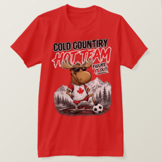 Kanada-Fußballfan lustiges Elch-T-Shirt T-Shirt