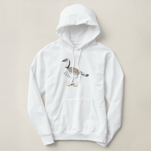 Kanada-Gans Bestickter Hoodie (Design vorne)